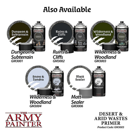 The Army Painter - GameMaster Desert & Arid Waste Terrain Primer - Khaki & Green Books