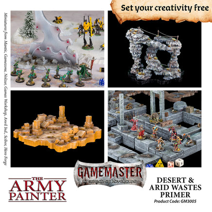 The Army Painter - GameMaster Desert & Arid Waste Terrain Primer - Khaki & Green Books
