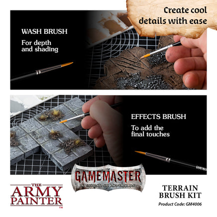The Army Painter - GameMaster - Terrain Brush Set - Khaki & Green Books