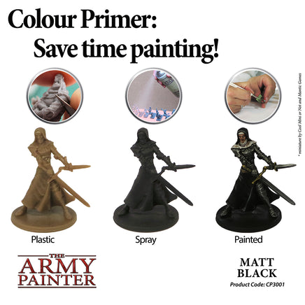 The Army Painter Base Primer Spray - Matt Black - Khaki & Green Books