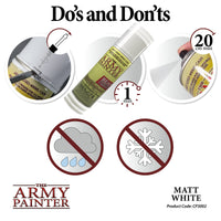 The Army Painter Base Primer Spray - Matt White - Khaki & Green Books