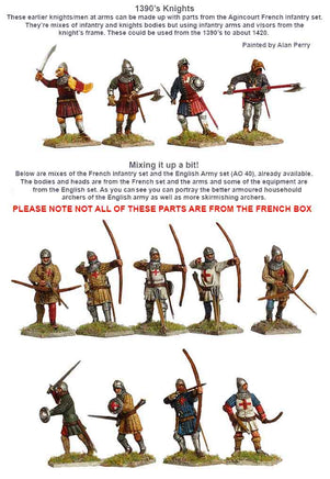 PERRY MINIATURES - AO 50 FRENCH INFANTRY 1415-1429 - Khaki and Green Books