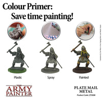 The Army Painter Colour Primer Spray - Plate Mail Metal - Khaki & Green Books
