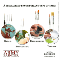 The Army Painter Wargames Mega Brush Set - Khaki & Green Books