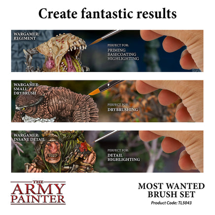 The Army Painter Wargamers Most Wanted Brush Set - Khaki & Green Books