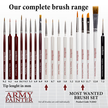 The Army Painter Wargamers Most Wanted Brush Set - Khaki & Green Books