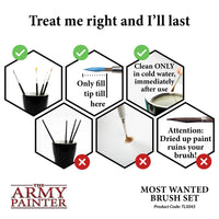 The Army Painter Wargamers Most Wanted Brush Set - Khaki & Green Books
