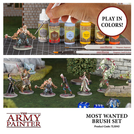 The Army Painter Wargamers Most Wanted Brush Set - Khaki & Green Books