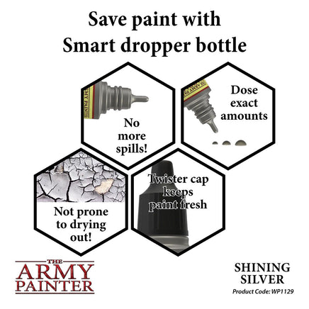 The Army Painter - Metallic Warpaints - Shining Silver - Khaki and Green Books