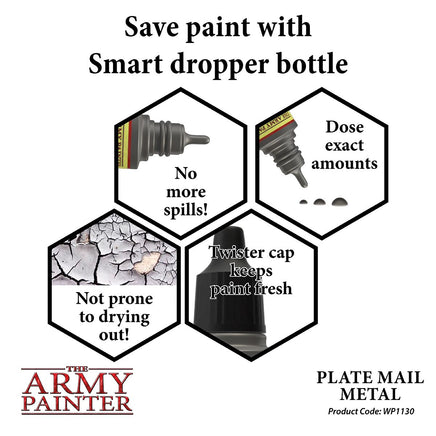 The Army Painter - Metallic Warpaints - Plate Mail Metal - Khaki and Green Books