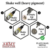 The Army Painter - Metallic Warpaints - Plate Mail Metal - Khaki and Green Books
