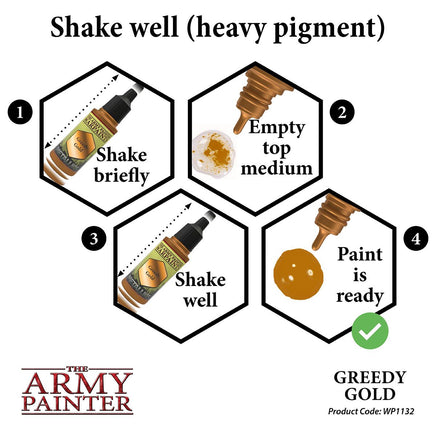 The Army Painter - Metallic Warpaints - Greedy Gold - Khaki and Green Books