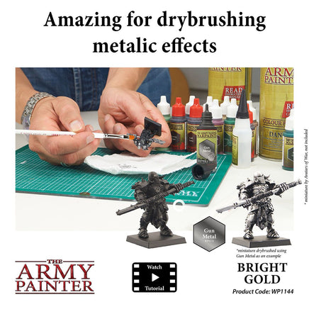 THE ARMY PAINTER WARPAINTS METALLICS: BRIGHT GOLD - Khaki and Green Books