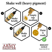 THE ARMY PAINTER WARPAINTS METALLICS: BRIGHT GOLD - Khaki and Green Books