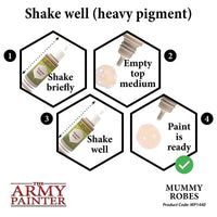 The Army Painter - Acrylic War Paint - Mummy Robes - Khaki and Green Books