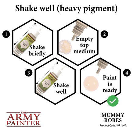 The Army Painter - Acrylic War Paint - Mummy Robes - Khaki and Green Books