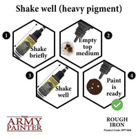 THE ARMY PAINTER WARPAINTS METALLICS: ROUGH IRON - Khaki and Green Books