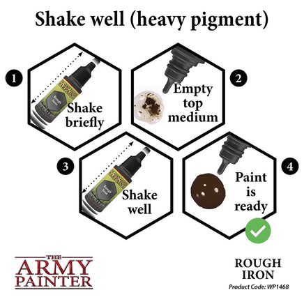THE ARMY PAINTER WARPAINTS METALLICS: ROUGH IRON - Khaki and Green Books
