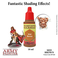 THE ARMY PAINTER WARPAINTS WASHES MID BROWN
