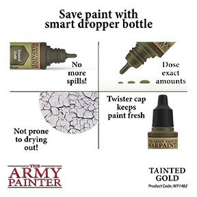 THE ARMY PAINTER WARPAINTS METALLICS: TAINTED GOLD - Khaki and Green Books
