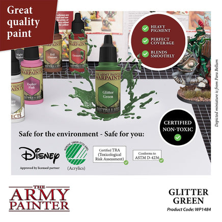 THE ARMY PAINTER WARPAINTS METALLICS: GLITTER GREEN - Khaki and Green Books
