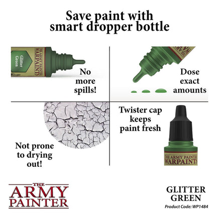 THE ARMY PAINTER WARPAINTS METALLICS: GLITTER GREEN - Khaki and Green Books