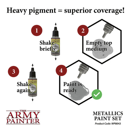 The Army Painter - Warpaints Metallics Paint Set - Khaki & Green Books