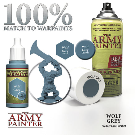 The Army Painter Colour Primer Spray - Wolf Grey - Khaki & Green Books