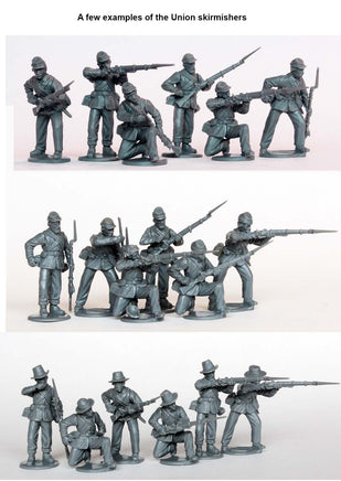 Perry Miniatures - ACW 120  Union Infantry in Sack Coats Skirmishing 1861-65 - Khaki and Green Books