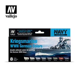 Vallejo 71615 Kriegsmarine WWII Colors Paint Set - Khaki and Green Books