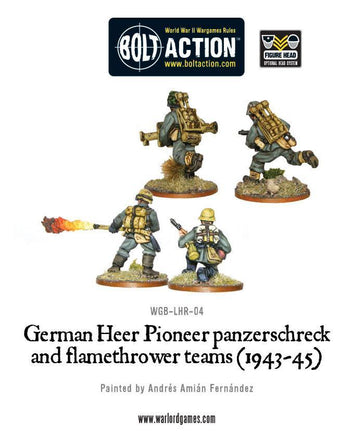 Bolt Action - German Heer Pioneer panzerschreck and flamethrower teams (1943-45) - Khaki and Green Books