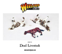 WARLORD GAMES DEAD LIVESTOCK (2 COWS, 1 HORSE)