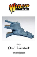 WARLORD GAMES DEAD LIVESTOCK (2 COWS, 1 HORSE)