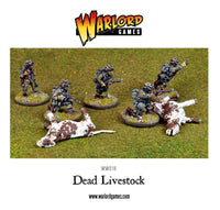 WARLORD GAMES DEAD LIVESTOCK (2 COWS, 1 HORSE)