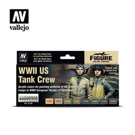 Vallejo 70186 WWII US Tank Crew Paint Set - Khaki and Green Books