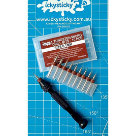 ICKYSTICKY TUNGSTEN MICRO DRILL BITS 0.1mm SIZE PACK