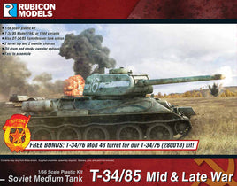 RUBICON MODELS - T-34/85 MID AND LATE WAR MEDIUM TANK