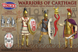 VICTRIX MINIATURES - WARRIORS OF CARTHAGE : HANNIBAL'S VETERANS, LIBYAN SPEARMEN AND LIBYAN JAVELINMEN