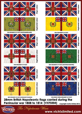 VICTRIX MINIATURES - VXFS004 BRITISH NAPOLEONIC FLAG SHEET (PENINSULAR) 1