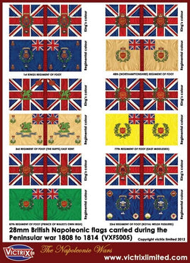 VICTRIX MINIATURES - VXFS005 BRITISH NAPOLEONIC FLAG SHEET (PENINSULAR) 2