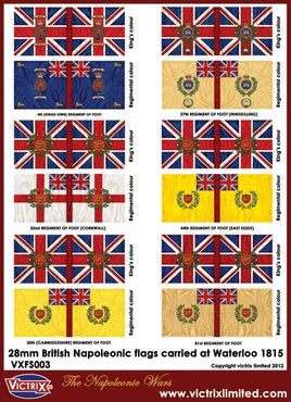 VICTRIX MINIATURES - VXFS003 BRITISH NAPOLEONIC FLAG SHEET (WATERLOO) 2