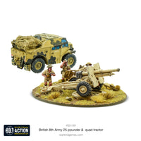 BOLT ACTION : 8TH ARMY 25 POUNDER LIGHT ARTILLERY, QUAD & LIMBER