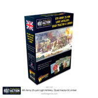 BOLT ACTION : 8TH ARMY 25 POUNDER LIGHT ARTILLERY, QUAD & LIMBER