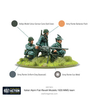 BOLT ACTION : ITALIAN ALPINI FIAT-REVELLI MODELLO 1935 MMG TEAM