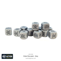 BOLT ACTION : ORDERS DICE PACK - GREY