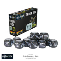 BOLT ACTION : ORDERS DICE PACK - BLACK