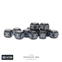 BOLT ACTION : ORDERS DICE PACK - BLACK