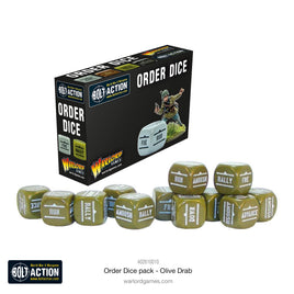 BOLT ACTION : ORDERS DICE PACK - OLIVE DRAB