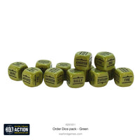 BOLT ACTION : ORDERS DICE PACK - GREEN