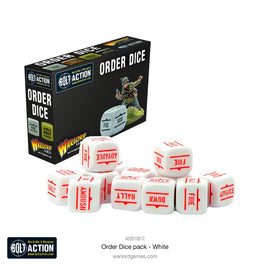 BOLT ACTION : ORDERS DICE PACK - WHITE